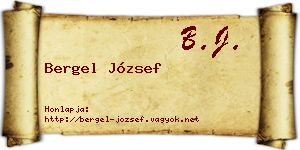 Bergel József névjegykártya
