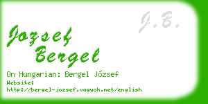 jozsef bergel business card